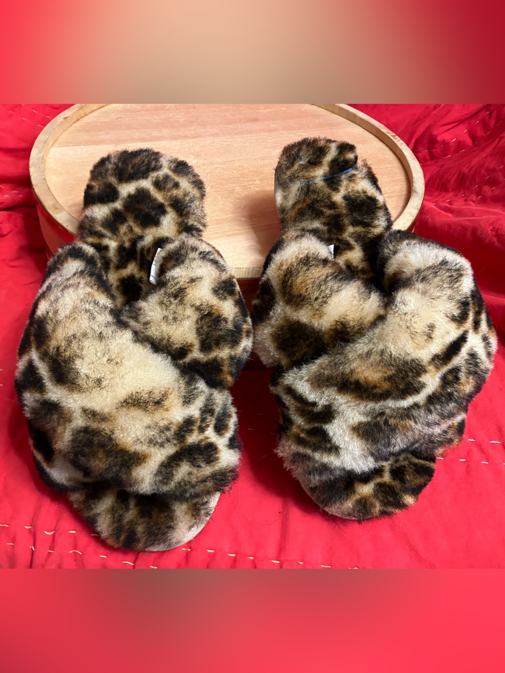 NWOT Emu Australia Mayberry Sheepskin Animal Leopard Print Slippers Size 8